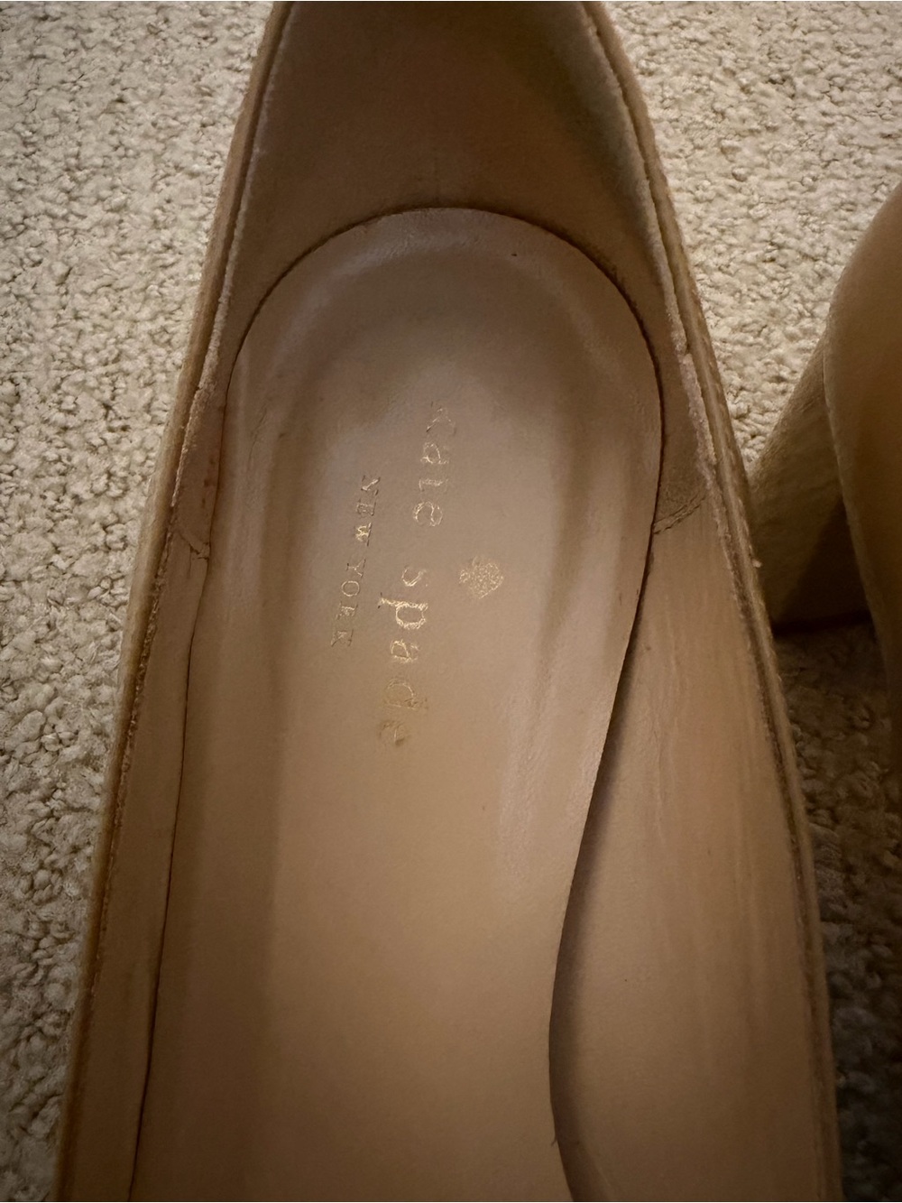 kate spade Tan Patent Leather Jeweled Toe Pumps - Picture 7 of 9